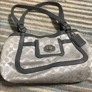 Gray coach purse